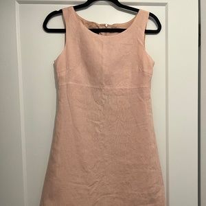 Hobbs pink linen dress